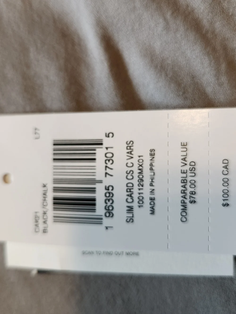 COACH Black Leather Card Case  with Logo